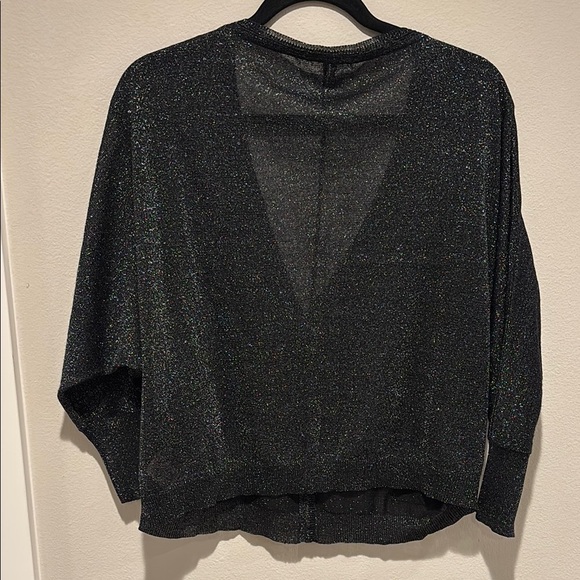Free People Black Shimmer Cardigan - Small - Picture 6 of 6